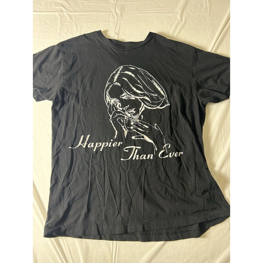 Billie Eilish Happier Than Ever 2021 concert tour merch tshirt graphic tee